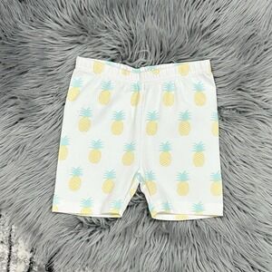 Monica + Andy White Pineapple Bicycle Shorts Size 4T NWT